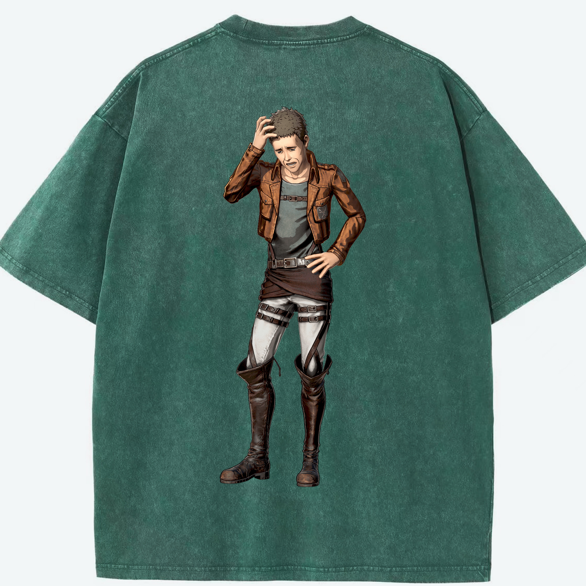 （画像用） 進撃の巨人 Attack on Titan 綿100% ヴィンテージ風 半袖Tシャツ（背面プリント）
